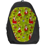 Background With Santa Claus, Christmas Decorations Backpack Bag