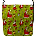 Background With Santa Claus, Christmas Decorations Flap Closure Messenger Bag (S)