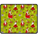 Background With Santa Claus, Christmas Decorations Two Sides Fleece Blanket (Medium)