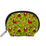 Background With Santa Claus, Christmas Decorations Accessory Pouch (Small)