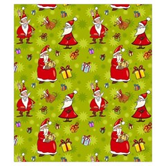 Background With Santa Claus, Christmas Decorations Drawstring Pouch (Small) from ArtsNow.com Front