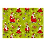 Background With Santa Claus, Christmas Decorations Two Sides Premium Plush Fleece Blanket (Mini)