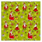 Background With Santa Claus, Christmas Decorations Square Satin Scarf (36  x 36 )