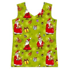 Background With Santa Claus, Christmas Decorations Women s Basketball Tank Top from ArtsNow.com Front