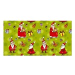 Background With Santa Claus, Christmas Decorations Satin Shawl 45  x 80 