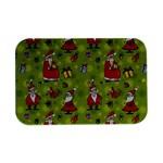 Background With Santa Claus, Christmas Decorations Open Lid Metal Box (Silver)  