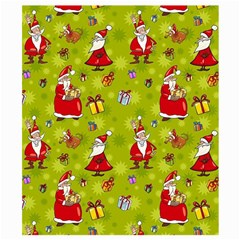 Background With Santa Claus, Christmas Decorations Kids  Hooded Rain Ponchos from ArtsNow.com Hood Right