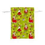 Background With Santa Claus, Christmas Decorations Lightweight Drawstring Pouch (S)