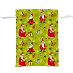 Background With Santa Claus, Christmas Decorations Lightweight Drawstring Pouch (XL)