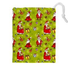 Background With Santa Claus, Christmas Decorations Drawstring Pouch (5XL) from ArtsNow.com Front