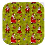 Background With Santa Claus, Christmas Decorations Stacked food storage container