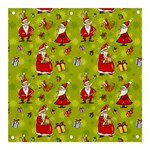 Background With Santa Claus, Christmas Decorations Banner and Sign 3  x 3 