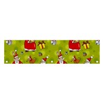 Background With Santa Claus, Christmas Decorations Banner and Sign 4  x 1 