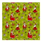 Background With Santa Claus, Christmas Decorations Banner and Sign 4  x 4 