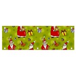 Background With Santa Claus, Christmas Decorations Banner and Sign 6  x 2 