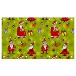 Background With Santa Claus, Christmas Decorations Banner and Sign 7  x 4 