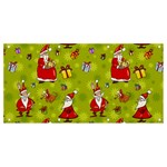 Background With Santa Claus, Christmas Decorations Banner and Sign 8  x 4 