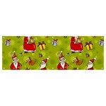 Background With Santa Claus, Christmas Decorations Banner and Sign 12  x 4 