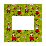 Background With Santa Claus, Christmas Decorations White Box Photo Frame 4  x 6 