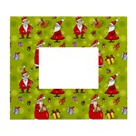 Background With Santa Claus, Christmas Decorations White Wall Photo Frame 5  x 7 