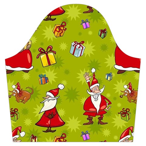 Background With Santa Claus, Christmas Decorations Trumpet Sleeve Cropped Top from ArtsNow.com Sleeve Right