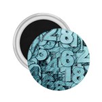 Blue Digits Background, Artwork, Numbers 2.25  Magnets