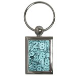 Blue Digits Background, Artwork, Numbers Key Chain (Rectangle)