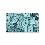 Blue Digits Background, Artwork, Numbers Sticker Rectangular (10 pack)