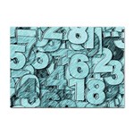 Blue Digits Background, Artwork, Numbers Sticker A4 (10 pack)