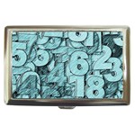 Blue Digits Background, Artwork, Numbers Cigarette Money Case