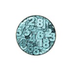 Blue Digits Background, Artwork, Numbers Hat Clip Ball Marker (4 pack)