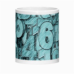 Blue Digits Background, Artwork, Numbers Morph Mug from ArtsNow.com Center