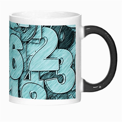 Blue Digits Background, Artwork, Numbers Morph Mug from ArtsNow.com Right