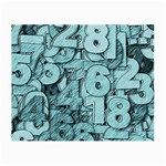 Blue Digits Background, Artwork, Numbers Small Glasses Cloth