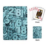 Blue Digits Background, Artwork, Numbers Playing Cards Single Design (Rectangle)