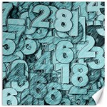 Blue Digits Background, Artwork, Numbers Canvas 20  x 20 