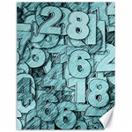 Blue Digits Background, Artwork, Numbers Canvas 18  x 24 