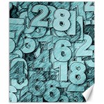 Blue Digits Background, Artwork, Numbers Canvas 20  x 24 