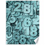 Blue Digits Background, Artwork, Numbers Canvas 36  x 48 