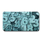 Blue Digits Background, Artwork, Numbers Medium Bar Mat