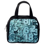 Blue Digits Background, Artwork, Numbers Classic Handbag (One Side)