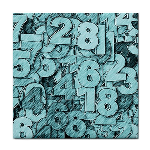 Blue Digits Background, Artwork, Numbers Face Towel from ArtsNow.com Front