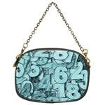 Blue Digits Background, Artwork, Numbers Chain Purse (One Side)