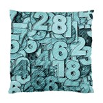 Blue Digits Background, Artwork, Numbers Standard Cushion Case (One Side)