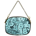 Blue Digits Background, Artwork, Numbers Chain Purse (Two Sides)