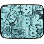 Blue Digits Background, Artwork, Numbers Fleece Blanket (Mini)