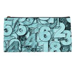 Blue Digits Background, Artwork, Numbers Pencil Case