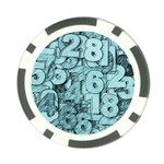 Blue Digits Background, Artwork, Numbers Poker Chip Card Guard (10 pack)