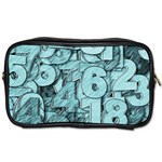 Blue Digits Background, Artwork, Numbers Toiletries Bag (One Side)