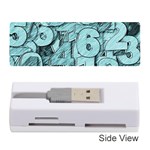 Blue Digits Background, Artwork, Numbers Memory Card Reader (Stick)